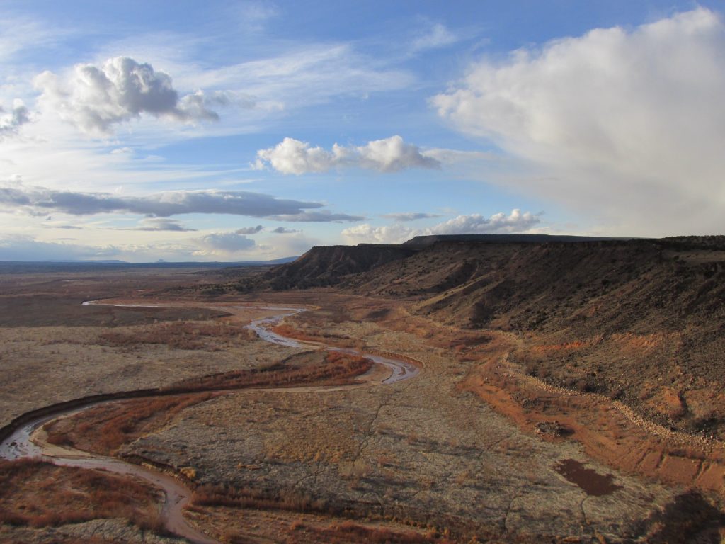 A view of the desert from above.